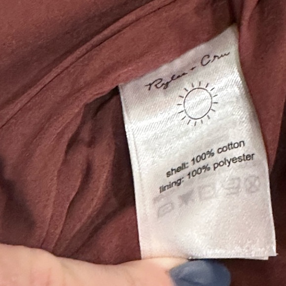 Rylee + Cru Toddler Boys Varsity Football Jacket 12-18 m Burgundy Corduroy NWOT - Picture 8 of 8